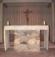 The Altar in the Abbey Chapel, upon which monks and oblates place their Profession Charters